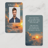 Carte mémoire Memorial Pilote avion (Devant / Derrière)