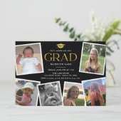 Carte mémoire photo Collage de la fête de graduati (Debout devant)