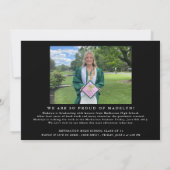 Carte mémoire photo Collage de la fête de graduati (Dos)