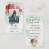 Carte mémoire Rose Fleurs de jardin Floral (Devant / Derrière)