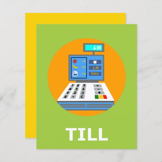 Carte mémoire TILL pour le mot syllabe T 1 initial (Devant / Derrière)