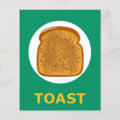 Carte mémoire TOAST pour le mot syllabe T 1 initia (Devant)