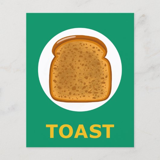 Carte mémoire TOAST pour le mot syllabe T 1 initia (Devant)