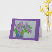 Carte mémoires lilas # 2 Intérieur vide (Fleur jaune)