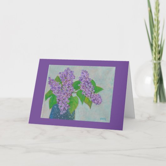 Carte mémoires lilas # 2 Intérieur vide (Devant)