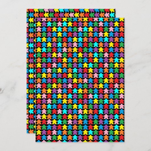 Carte Mémoires multicolores (Devant / Derrière)