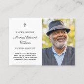 Carte Memorial avec funérailles photo (Devant)