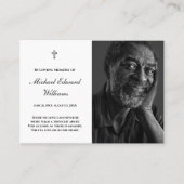 Carte Memorial avec funérailles photo (Devant)