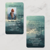 Carte mémorial Croix chrétienne sur une colline (Devant / Derrière)