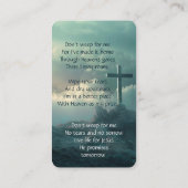 Carte mémorial Croix chrétienne sur une colline (Dos)