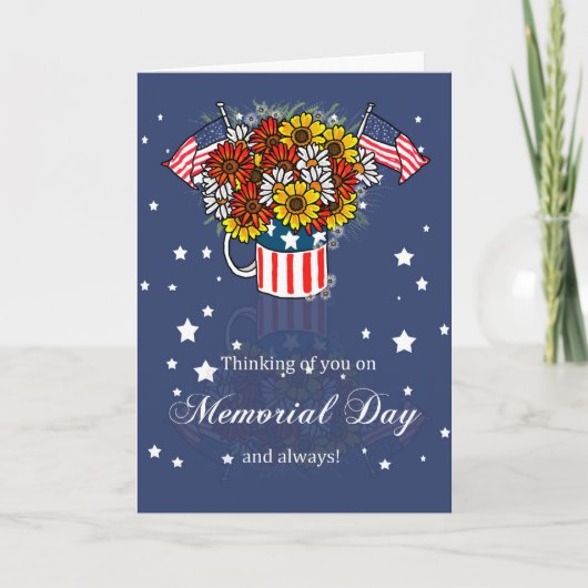 Carte Memorial Day Avec Fleurs En Mug (Devant)
