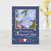 Carte Memorial Day Avec Fleurs Forget-Me-Not (Fleur jaune)