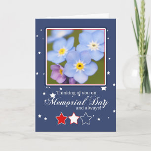Carte Memorial Day Avec Fleurs Forget-Me-Not
