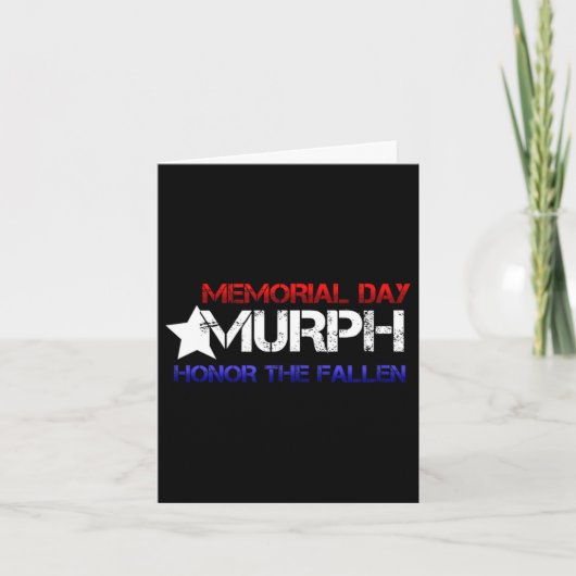 Carte Memorial day murph 2018 honor the fallen Memorial  (Devant)