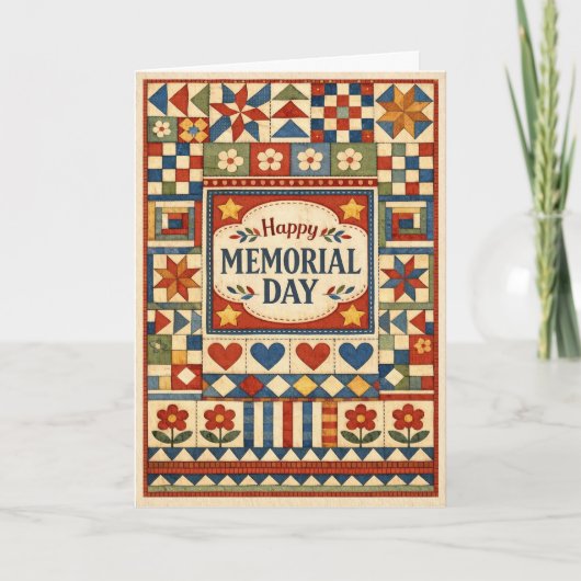 Carte Memorial Day Patchwork Quilt  (Devant)