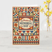 Carte Memorial Day Patchwork Quilt  (Fleur jaune)
