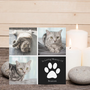 Carte Mémorial de chat magnifique souvenir de photo de c