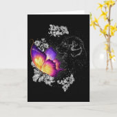 Carte Mémorial de chien Beagles avec papillon Chien au c (Fleur jaune)