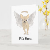 Carte Mémorial de la crème Tan de Chihuahua (Fleur jaune)