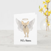 Carte Mémorial de la crème Tan de Chihuahua (Fleur jaune)