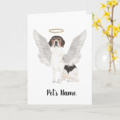 Carte Mémorial de la sympathie Beagle personnalisée (Fleur jaune)