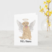 Carte Mémorial de la sympathie de Dudley Labrador (Fleur jaune)