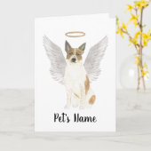 Carte Mémorial de la Sympathie de Heeler, Chien de mer r (Fleur jaune)