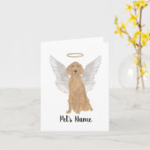 Carte Mémorial de la sympathie de Setter irlandais (Fleur jaune)