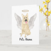 Carte Mémorial de la Sympathie du berger allemand noir e (Fleur jaune)