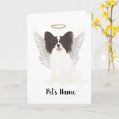 Carte Mémorial de la Sympathie du Papillon noir et blanc (Fleur jaune)