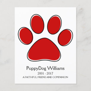 carte mémorial de perte de patte oddRex