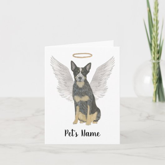 Carte Mémorial de sympathie pour Blue Cattledog Heeler (Devant)