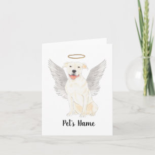Carte Mémorial de sympathie pour Pitbull Staffy blanc