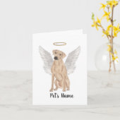 Carte Mémorial des Sympathies de Rhodesian Ridgeback (Fleur jaune)