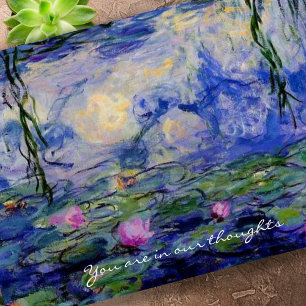 Carte Mémorial Désolé Pour Votre Perte D'Eau Lys Sympath