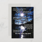 Carte mémorial du point d'inspiration (Devant / Derrière)