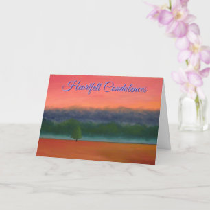 Carte Mémorial du Souvenir avec rouge violet vert orange