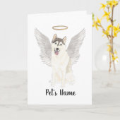 Carte Mémorial Husky Sympathy (Fleur jaune)