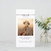 Carte Memorial Keepsaké espagnol funeral Photo Signet (Debout devant)