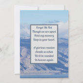 Carte Mémorial Photo In Love Memory Mountains (Dos)