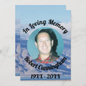 Carte Mémorial Photo In Love Memory Mountains (Devant / Derrière)