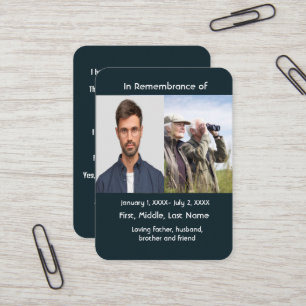 Carte Memorial Pocket Card Oiseaux Observation d'o