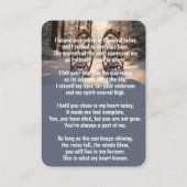 Carte Memorial Pocket Chaussure à neige (Dos)