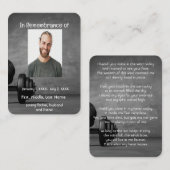 Carte Memorial Pocket Gym Fitness Trainer Weights (Devant / Derrière)