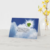 Carte Mémorial shamrock (Fleur jaune)