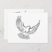 Carte Mémorial Simple Minimaliste Élégante (Devant / Derrière)