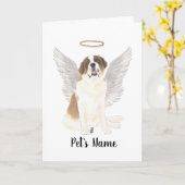 Carte Mémorial Sympathique de Saint-Bernard personnalisé (Fleur jaune)