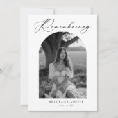 Carte Memorial Sympathy Prayer Funeral Remembrance Cards (Devant)