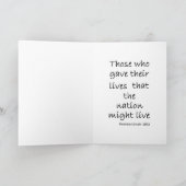 Carte MÉMORIALE JOUR (Intérieur)