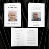 Carte mémoriale simple et moderne